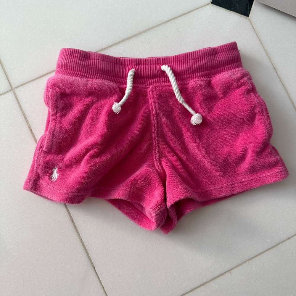 Polo Ralph Lauren’s girls terry cloth shorts. Size 2T- pink